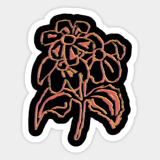 FLOWERS HANDSKETCH VULCAN VISION Sticker